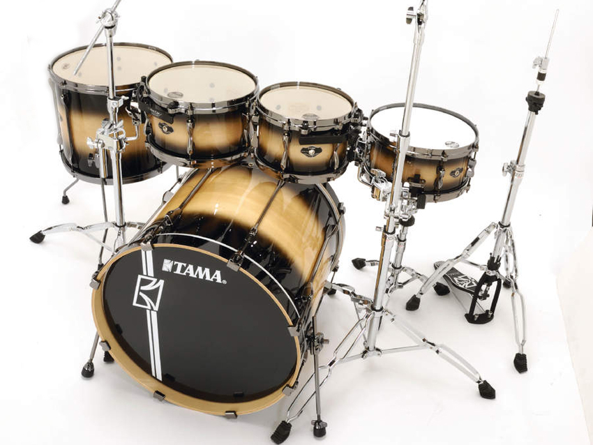 The bass drum is ultra deep, weighing in at 22